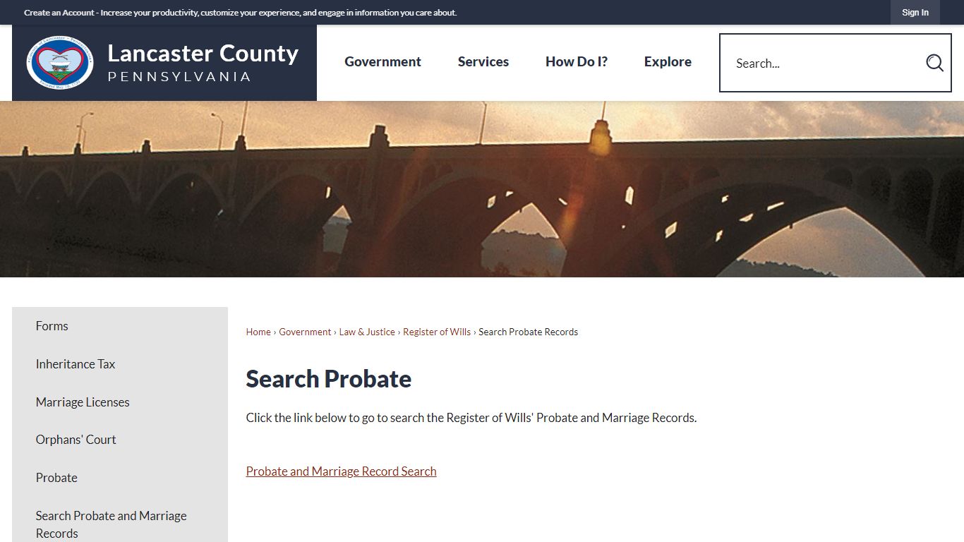 Search Probate | Lancaster County, PA - Official Website