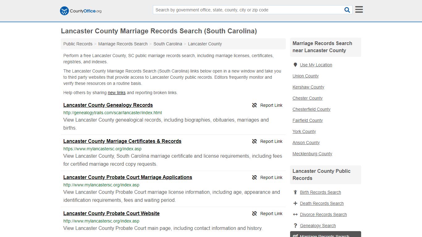 Marriage Records Search - Lancaster County, SC (Marriage Licenses ...